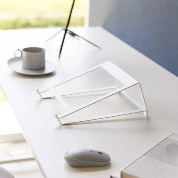 Bílý kovový stojan pro notebook Tower – YAMAZAKI-image-1