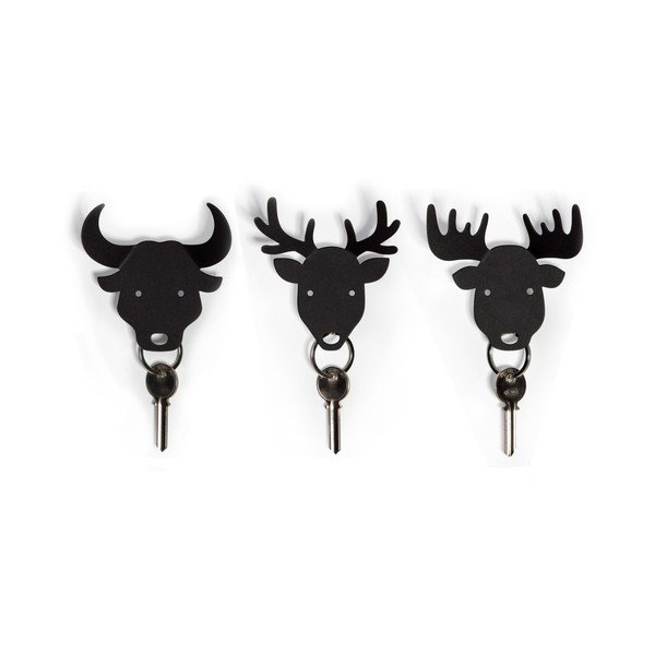 Černý věšáček na klíče Qualy Bull Key Holder-image-3