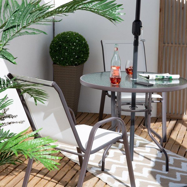 Černobílá zahradní židle Clasic – LDK Garden-image-1