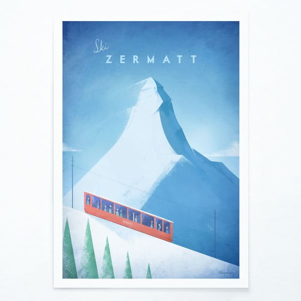 Plakát Travelposter Zermatt, 50 x 70 cm