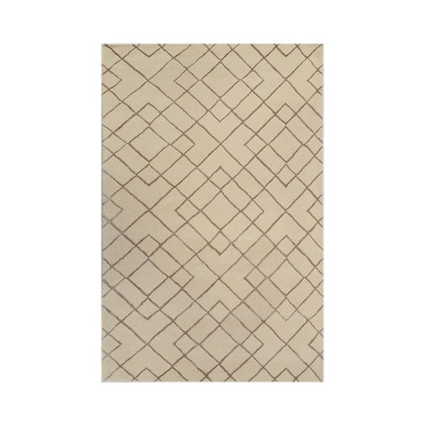 Ručně tuftovaný koberec Bakero Highway Cream, 183 x 122 cm