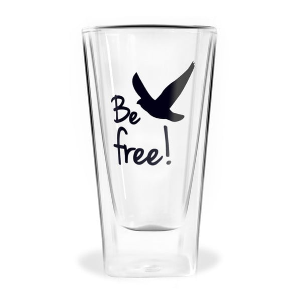 Dvoustěnná sklenice Vialli Design Be Free, 300 ml