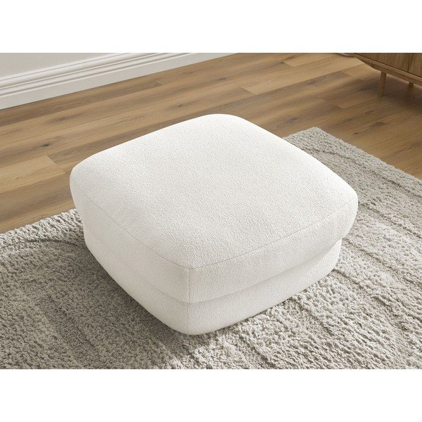 Bílá podnožka z textilie bouclé Leonore – Bobochic Paris-image-4