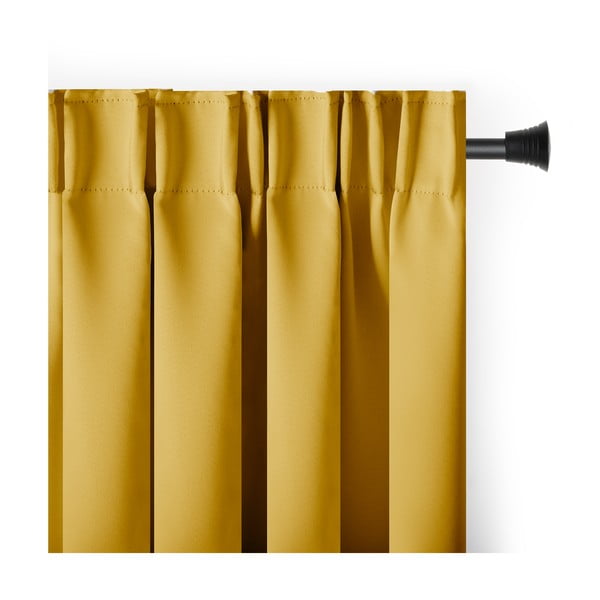 Žlutý zatemňovací termo závěs 140x245 cm Pleat – Restilo