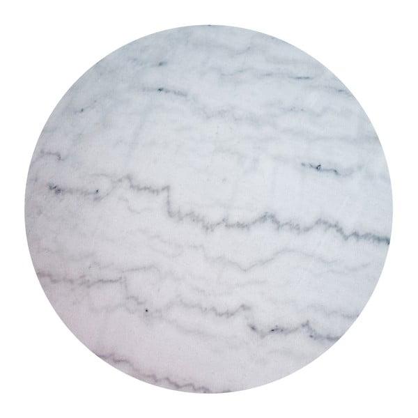 Bílý mramorový konferenční stolek s podnožím ve zlaté barvě RGE Accent, ⌀ 85 cm-image-3