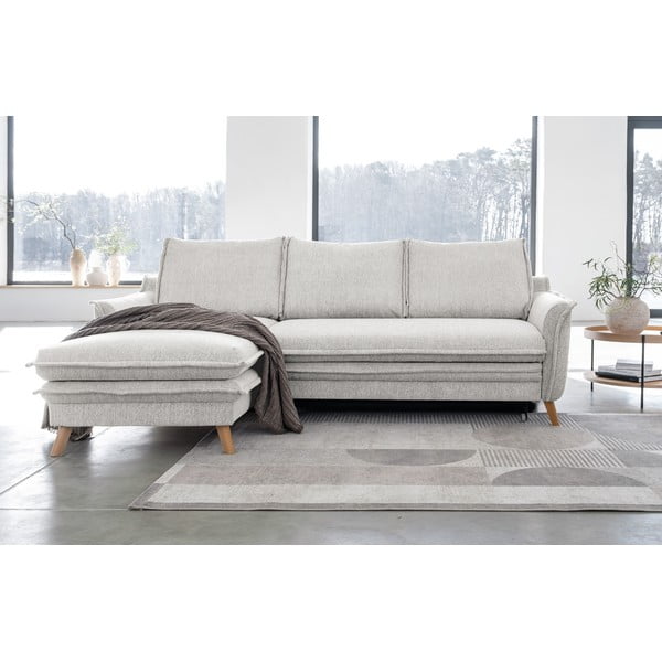 Béžová rozkládací rohová pohovka (levý roh) Charming Charlie – Miuform-image-1