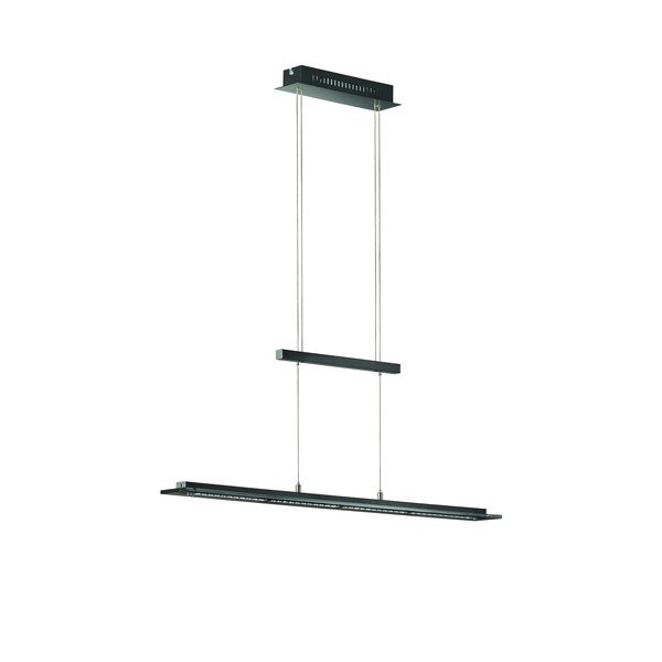 Černé kovové LED stmívatelné závěsné svítidlo Tenso – Fischer & Honsel