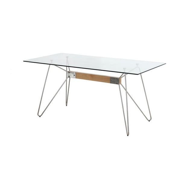 Jídelní stůl s bílýma nohama Marckeric Nicole, 160 x 90 cm