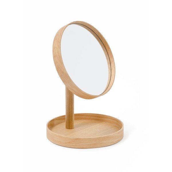 Kosmetické zrcadlo s rámem z dubového dřeva Wireworks Cosmos, ø 25 cm-image-2