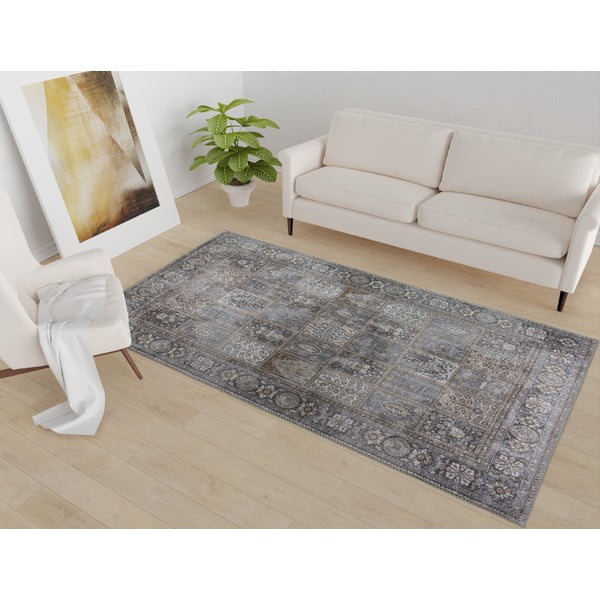 Šedý pratelný koberec 80x150 cm Vintage Orient – Vitaus-image-1