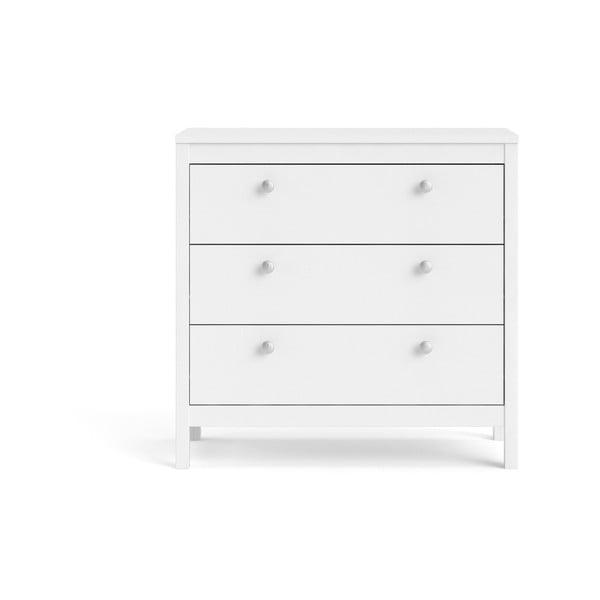 Bílá nízká komoda 82x80 cm Madrid – Tvilum-image-2