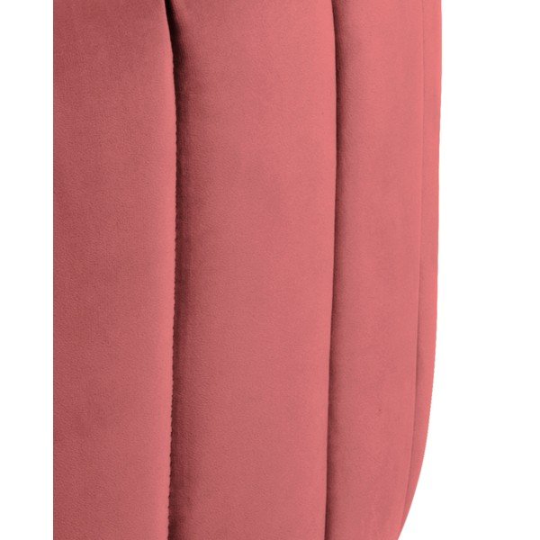 Korálově růžový sametový puf Actona Doria, ⌀ 60 cm-image-3