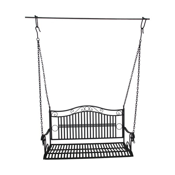 Černá kovová zahradní houpačka Cumbal – Garden Pleasure