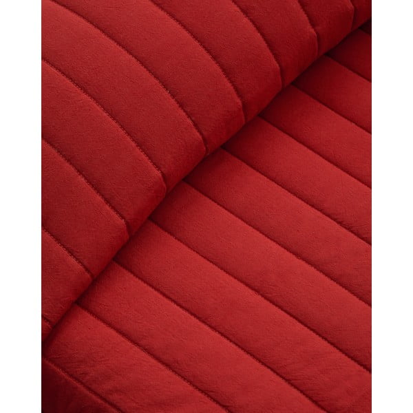 Červený prošívaný přehoz z Bio bavlny 180x240 cm Sini – Kave Home-image-3