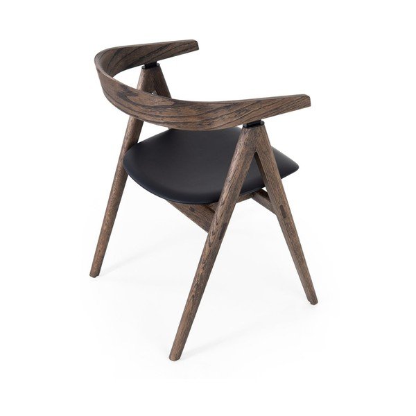 Černo-hnědá jídelní židle z dubového dřeva Ava – Gazzda-image-3