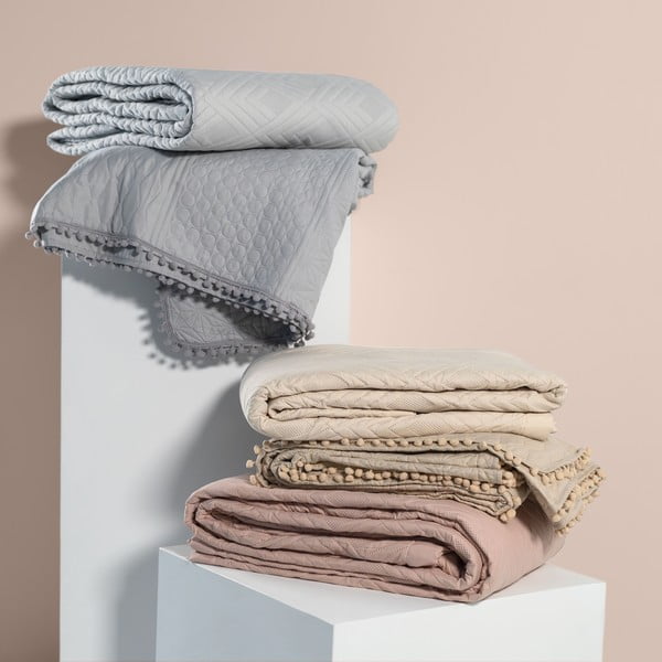 Šedý přehoz 220x240 cm Meadore – Restilo-image-4