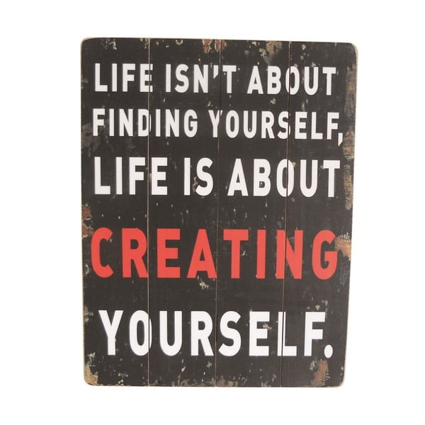 Závěsná cedule Creating Yourself
