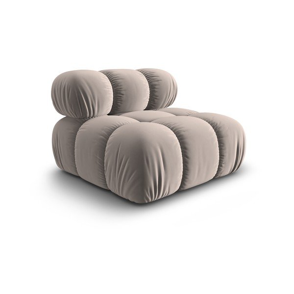 Světle hnědý sametový modul pohovky (středový díl) Bellis – Micadoni -image-3