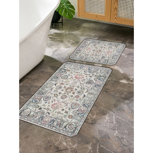 Šedé koupelnové předložky v sadě 2 ks 60x100 cm – Mila Home-image-2