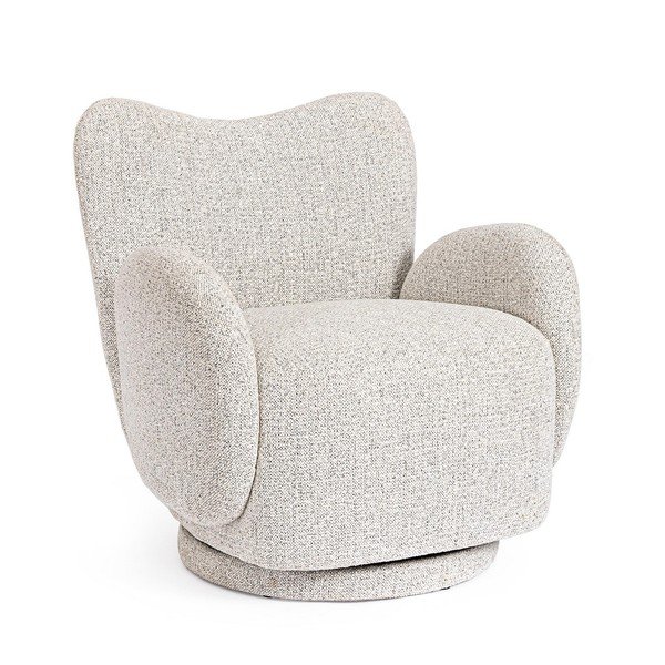 Světle šedé otočné křeslo Harper – Bizzotto