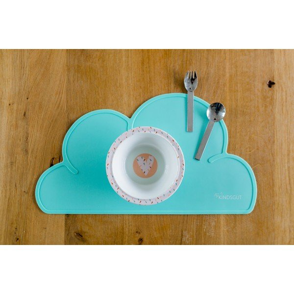 Tyrkysové silikonové prostírání Kindsgut Cloud, 49 x 27 cm-image-1