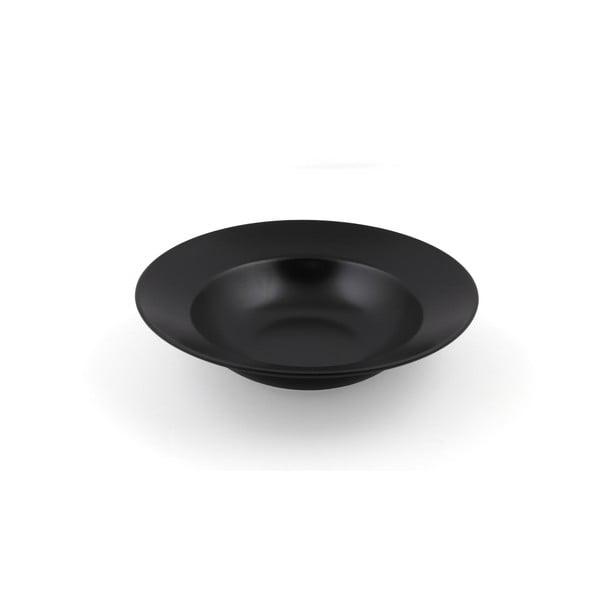 Černý hluboký  talíř z kameniny ø 26 cm – Hermia