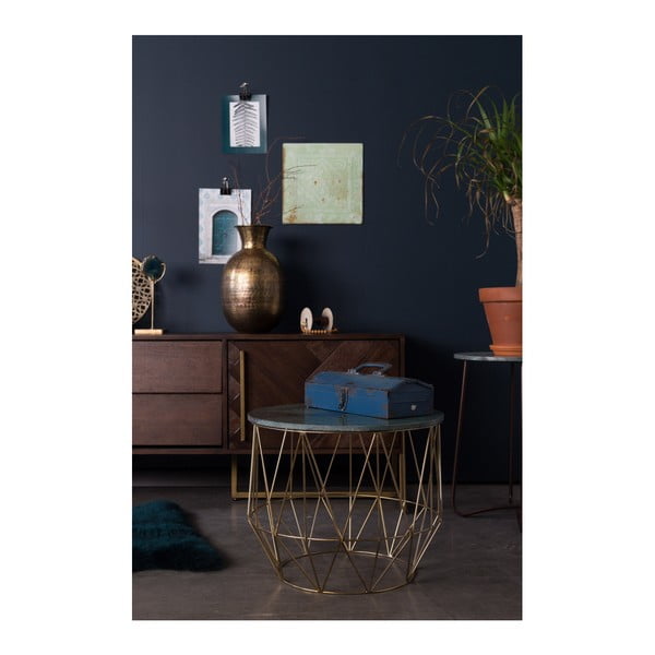 Odkládací stolek s mramorovou deskou Dutchbone, ⌀ 51 cm-image-4
