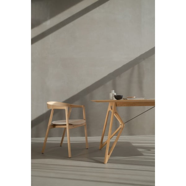 Jídelní stůl s deskou z dubového dřeva 220x90 cm Tink - Gazzda-image-1