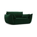 Tmavě zelené sametové křeslo Vanda – Mazzini Sofas