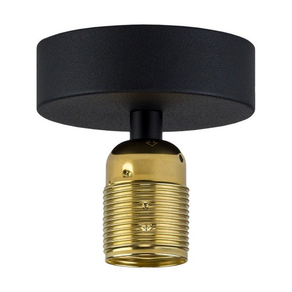 Černé stropní svítidlo se zlatou objímkou Sotto Luce Uno-image-2