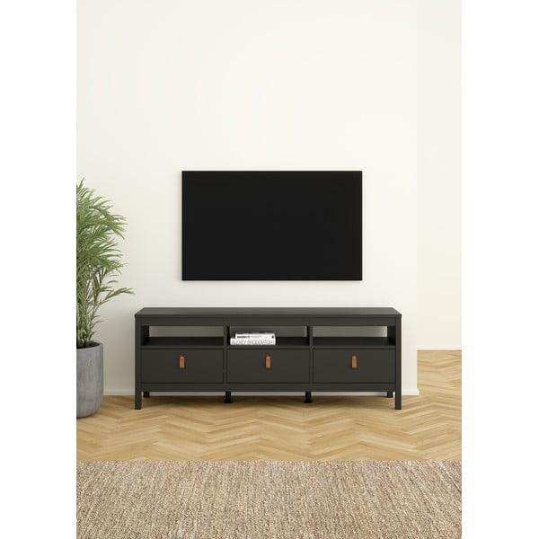 Černý TV stolek 151x54 cm Madrid – Tvilum-image-1
