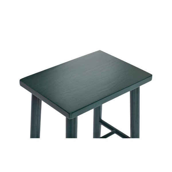 Tmavě zelená barová stolička z dubového dřeva Hübsch Oak Bar stool, výška 52 cm-image-1