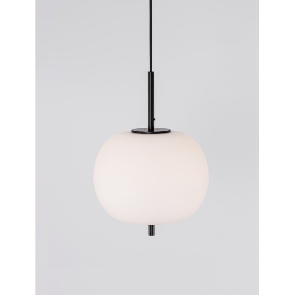 Bílé/černé skleněné závěsné svítidlo ø 30 cm Lato – Nova Luce-image-4