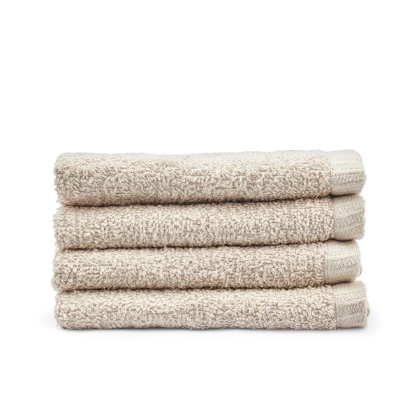 Béžové rychleschnoucí bavlněné ručníky v sadě 4 ks 30x30 cm Quick Dry – Catherine Lansfield