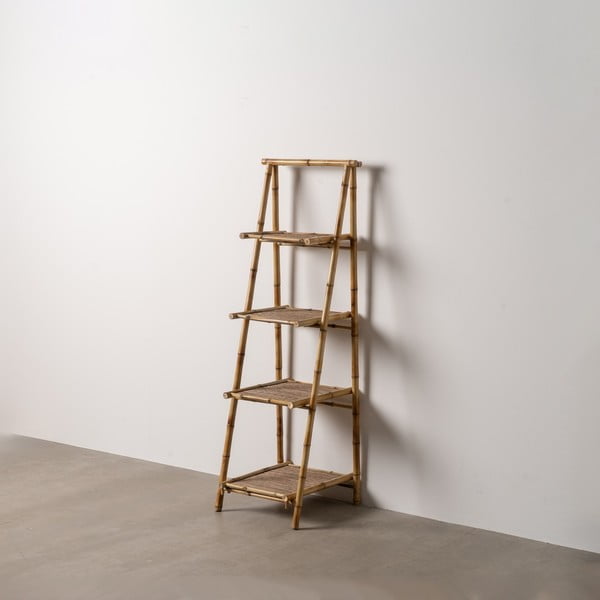 Bambusový regál v přírodní barvě 48x152x50 cm Manali – Ixia-image-1