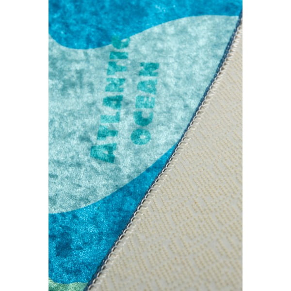 Modrý dětský protiskluzový koberec Conceptum Hypnose Map, 100 x 160 cm-image-1