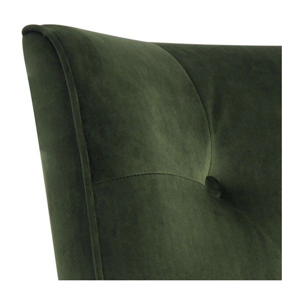 Tmavě zelené sametové křeslo Actona Bodiva-image-1