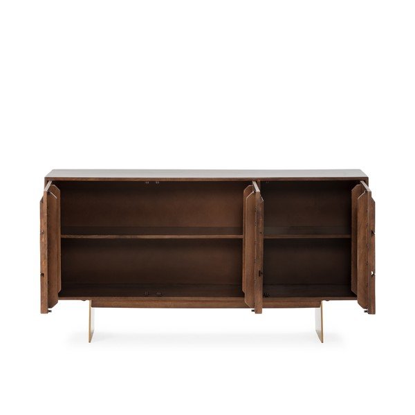 Hnědá komoda z mangového dřeva 145x76x40 cm Trisha – MOME-image-3