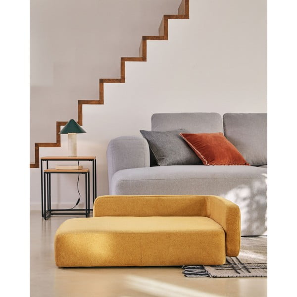 Pelíšek pro psy v hořčicové barvě 96x70 cm Bowie - Kave Home-image-4