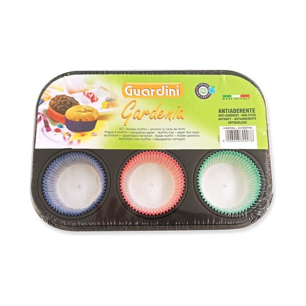 Set ocelové formy na 6 muffinů a 30 papírových košíčků Guardini-image-2
