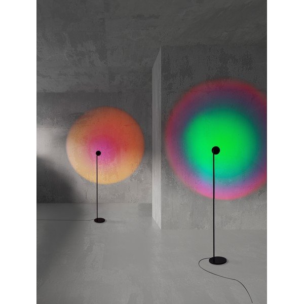 Matně černá kovová LED stojací lampa s ohybatelnou konstrukcí/stmívatelná (výška 121 cm) Irida – Nova Luce-image-1