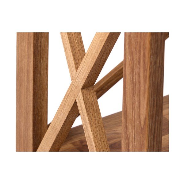 Regál z dubového dřeva v přírodní barvě 70x161 cm X-Shelf – Unique Furniture-image-4