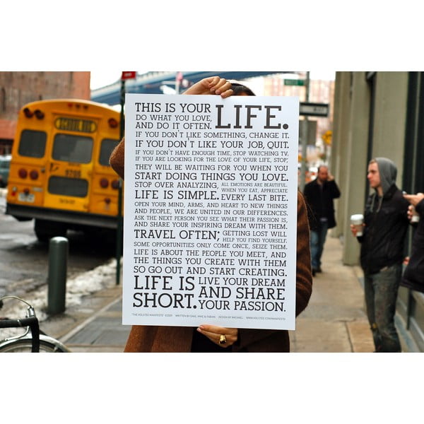 Plakát White Manifesto, 61x46 cm