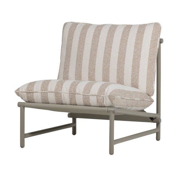 Béžové kovové/polstrované zahradní křeslo Elvo – WOOOD