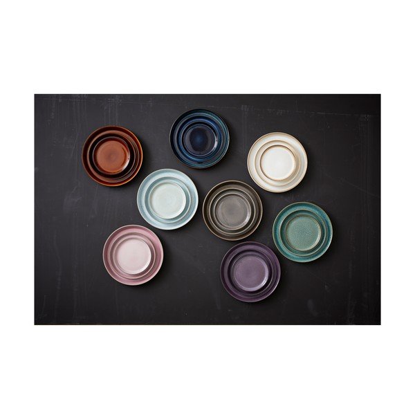 Černý/modrý dezertní  talíř z kameniny ø 21 cm Gastro Dark Blue/Black – Bitz-image-3