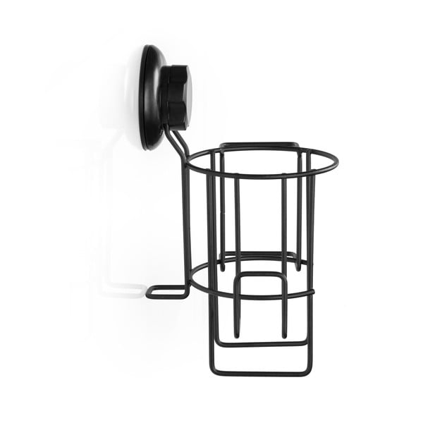 Černý nástěnný držák na fén Compactor Bestlock-image-3