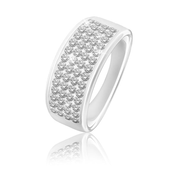 Prsten s krystaly Swarovski® GemSeller Love, velikost 60