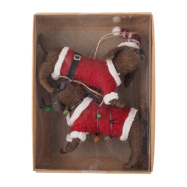 Vlněné vánoční ozdoby v sadě 2 ks 12 cm Monty – Bloomingville-image-3