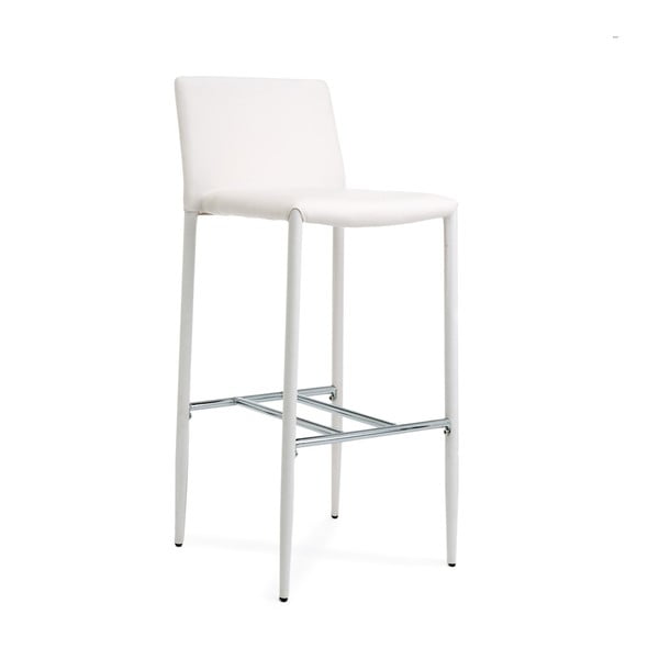 Bílá barová židle s potahem z ekologické kůže Tomasucci Lion