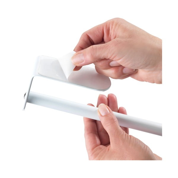 Bílý nástěnný držák na kuchyňské útěrky Wenko Nio-image-4